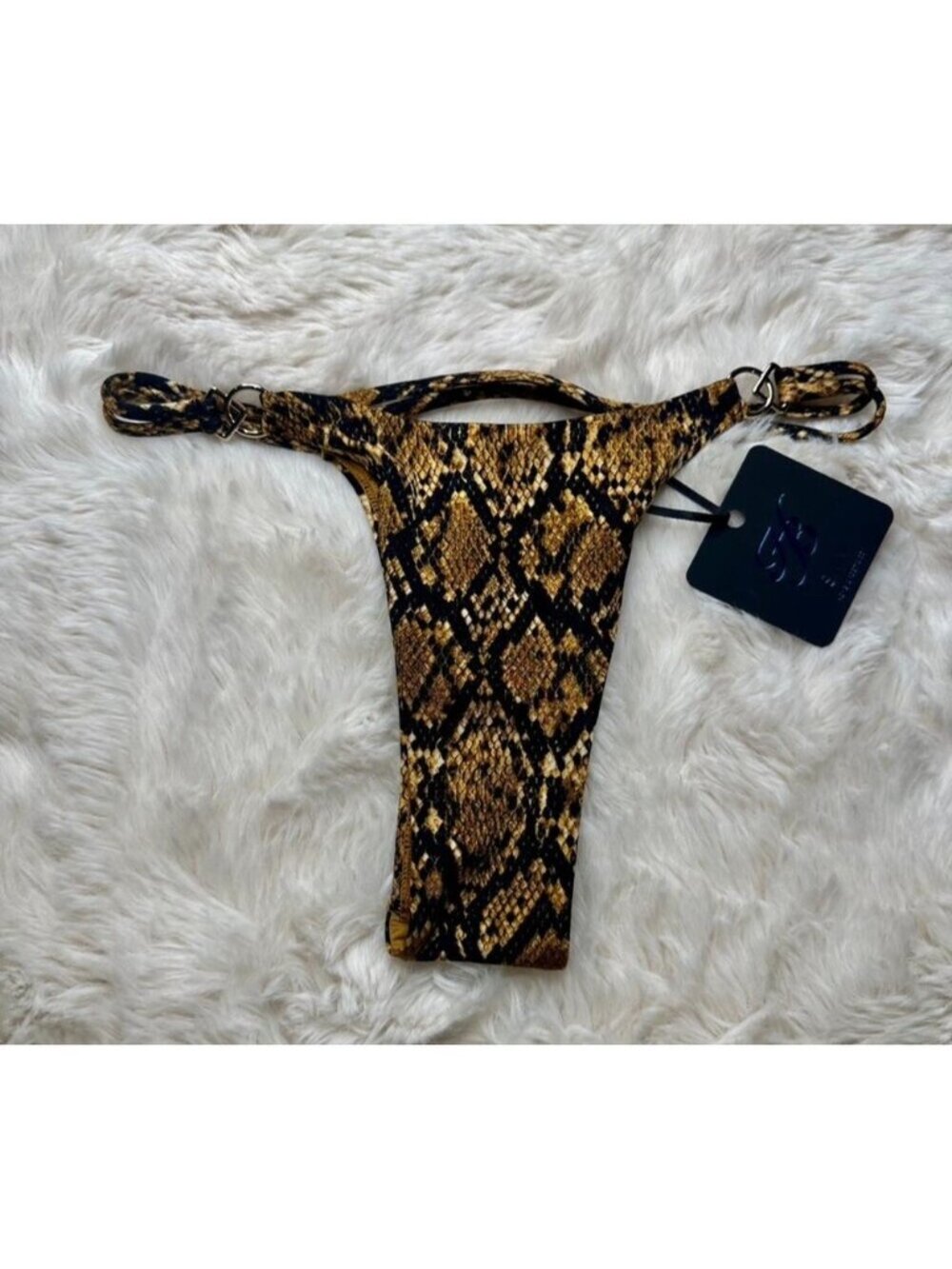 Honey Birdette CAPRI💛 Python Snake Swim Bikini Cheeky Bottom XXS